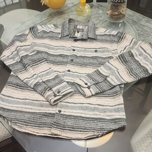 Sitka Mens Cotton Blend Flanel Button Down Medium Shirt